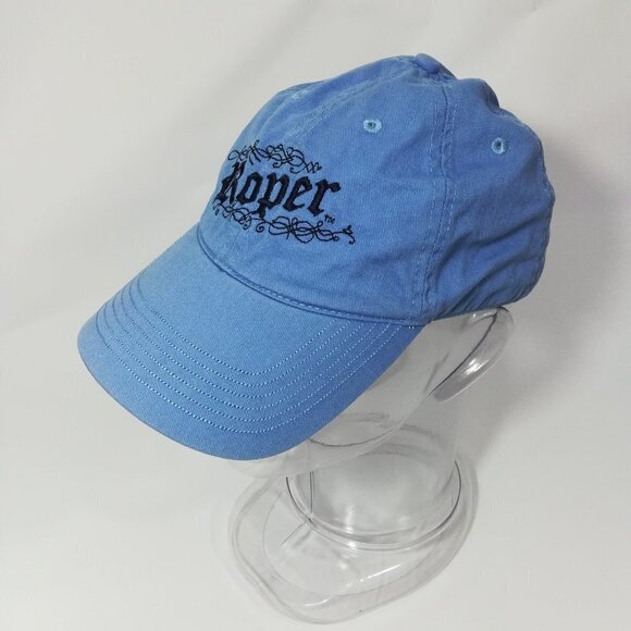 Roper Adjustable Cotton Baseball Cap Blue - Picture 9 of 13
